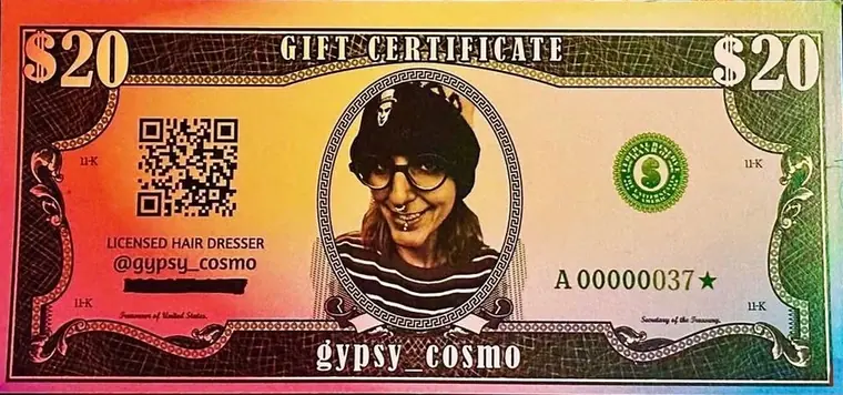 Gypsy Cosmo Salon gift certificate