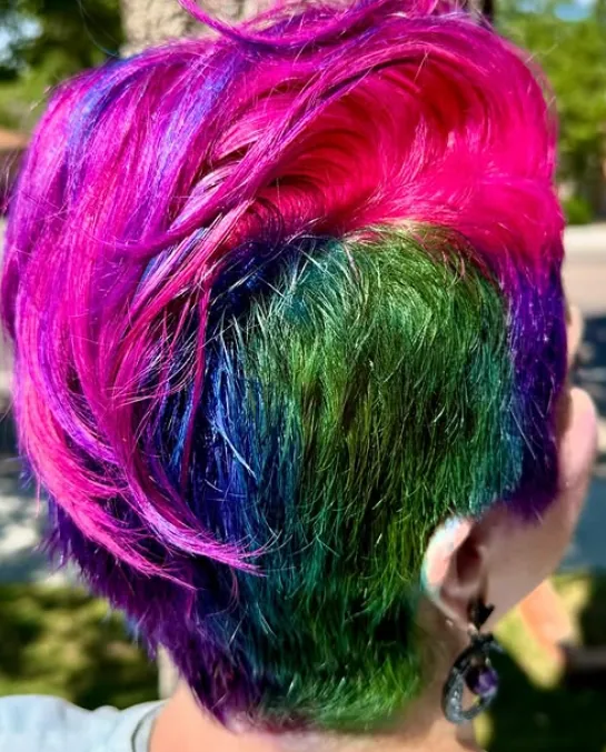 unicorn punky tiny pixi sticks — hair work by Stephanie Thomas at Gypsy Cosmo Salon